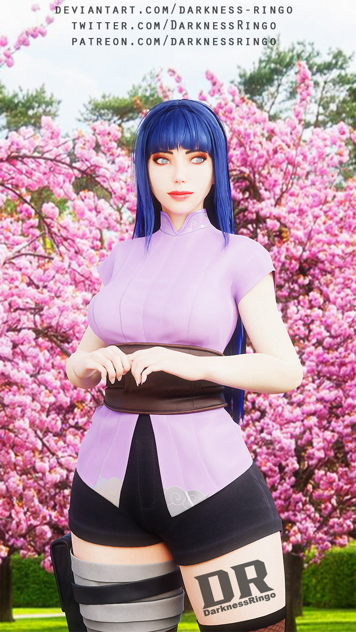 Hinata at the sakura garden by Darkness-Ringo on DeviantArt