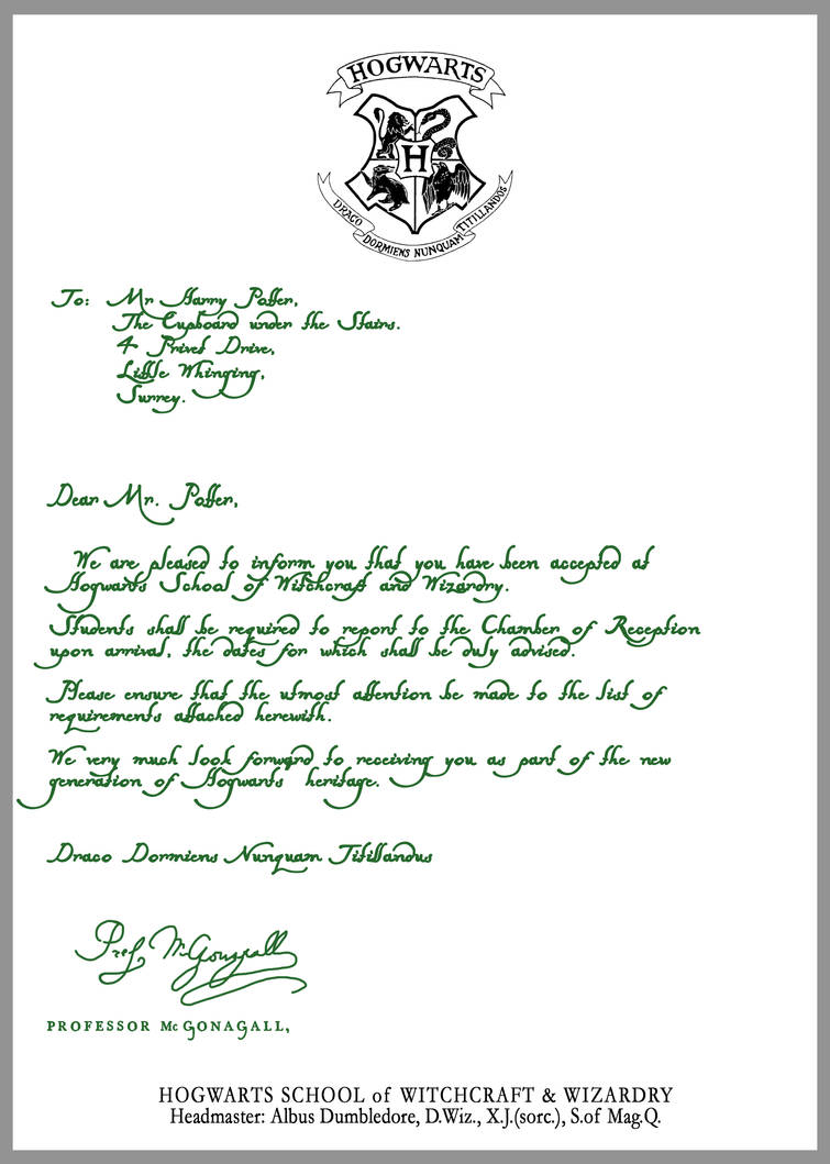 How to Get a Harry Potter Hogwarts Acceptance Letter