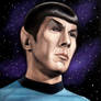 Nimoy as Spock black velvet painting