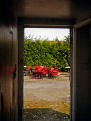 red chairs