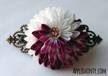 Burgundy Swirl Barrette