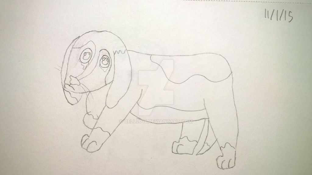 Sad dog Sketch by Bell2015 on DeviantArt