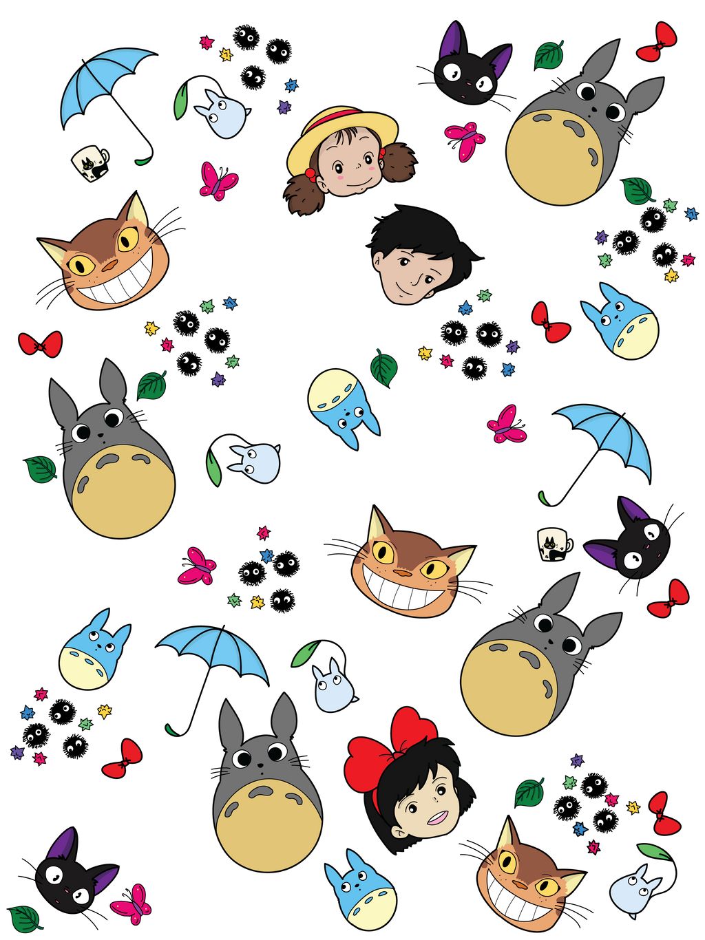 Ghibli pattern by Squirtsquirtle on DeviantArt