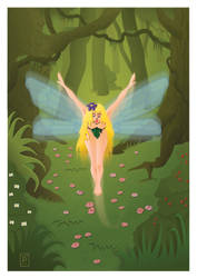 Forest flying fairy
