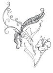 Lineart Fae by RowanWatersprite