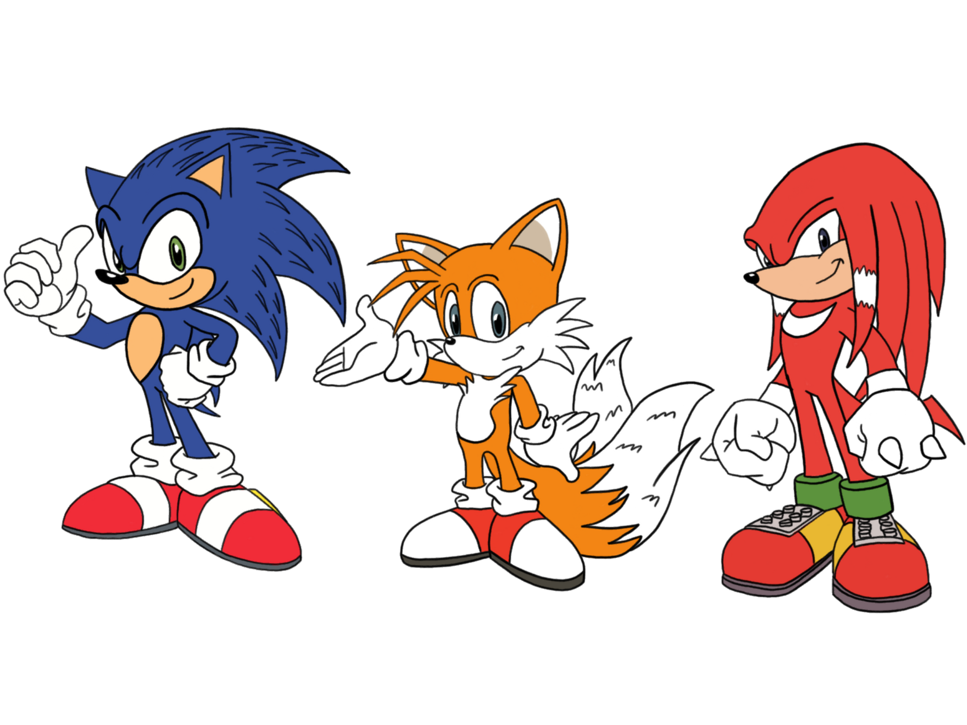 here have some pngs of tails and knuckles on the sonic movie 2 set :  r/SonicTheHedgehog
