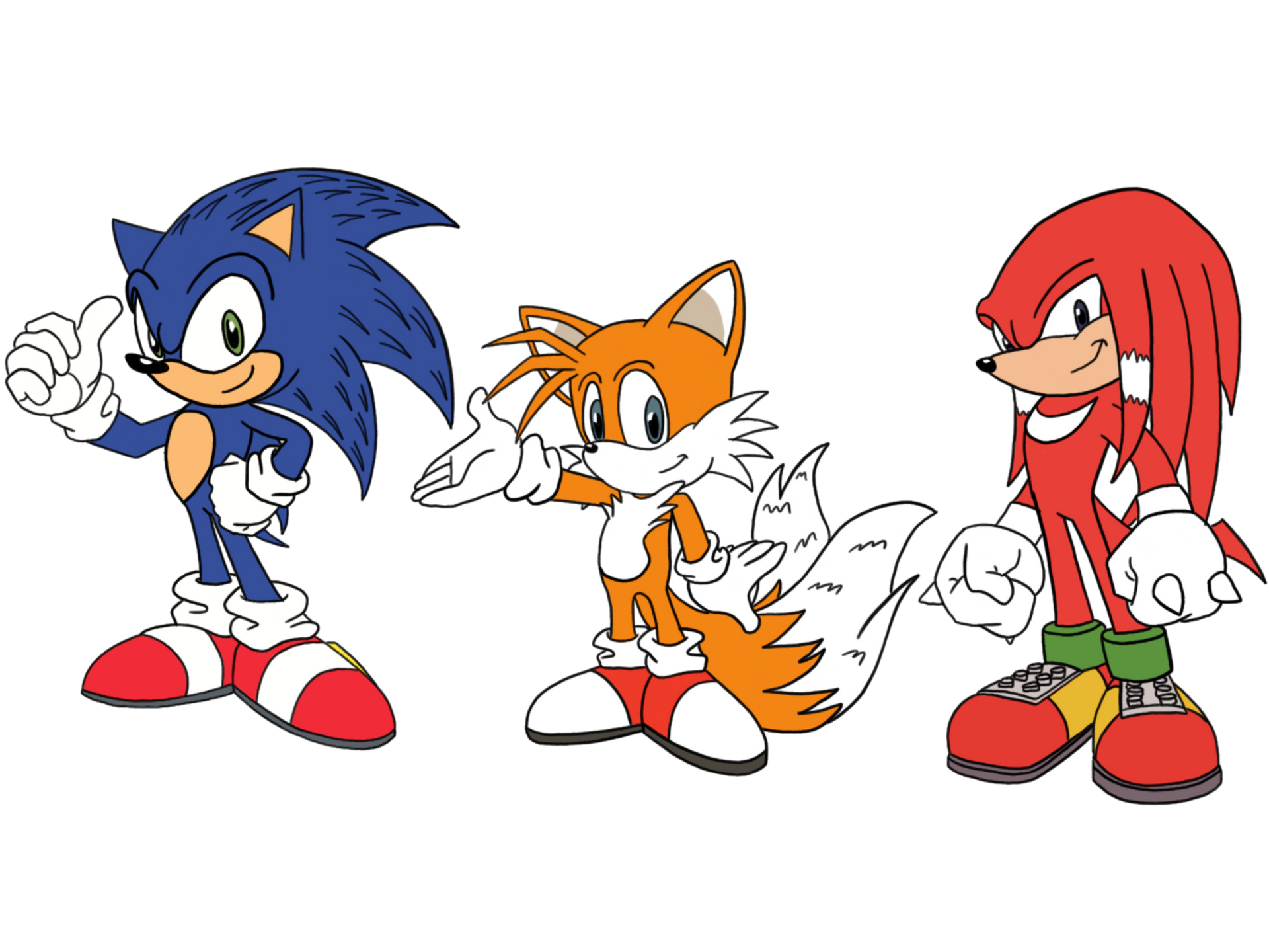 Sonic,Tails and knuckles movie version png by DINOBOY768 on DeviantArt