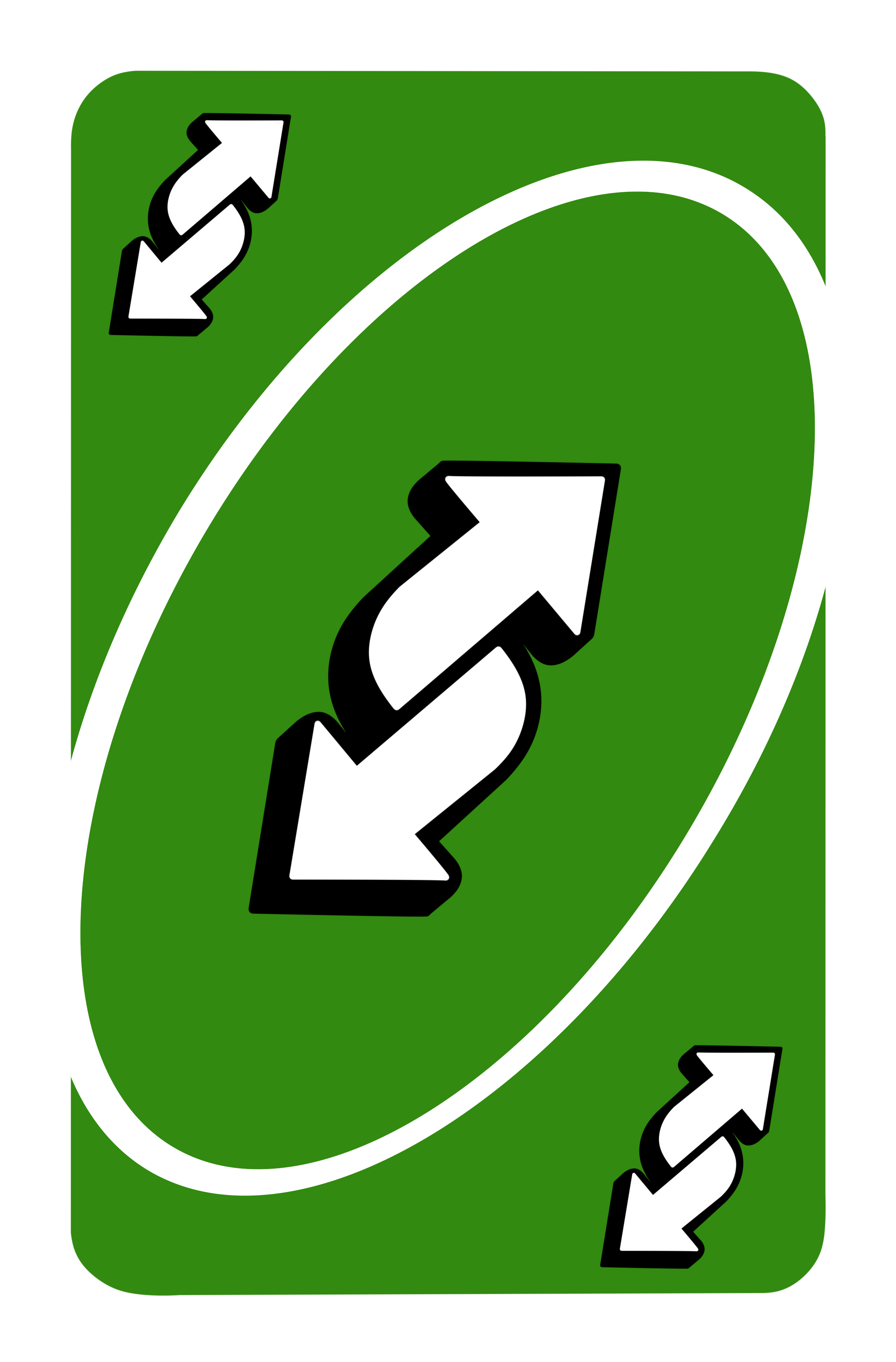 Green UNO Reverse Card Asset