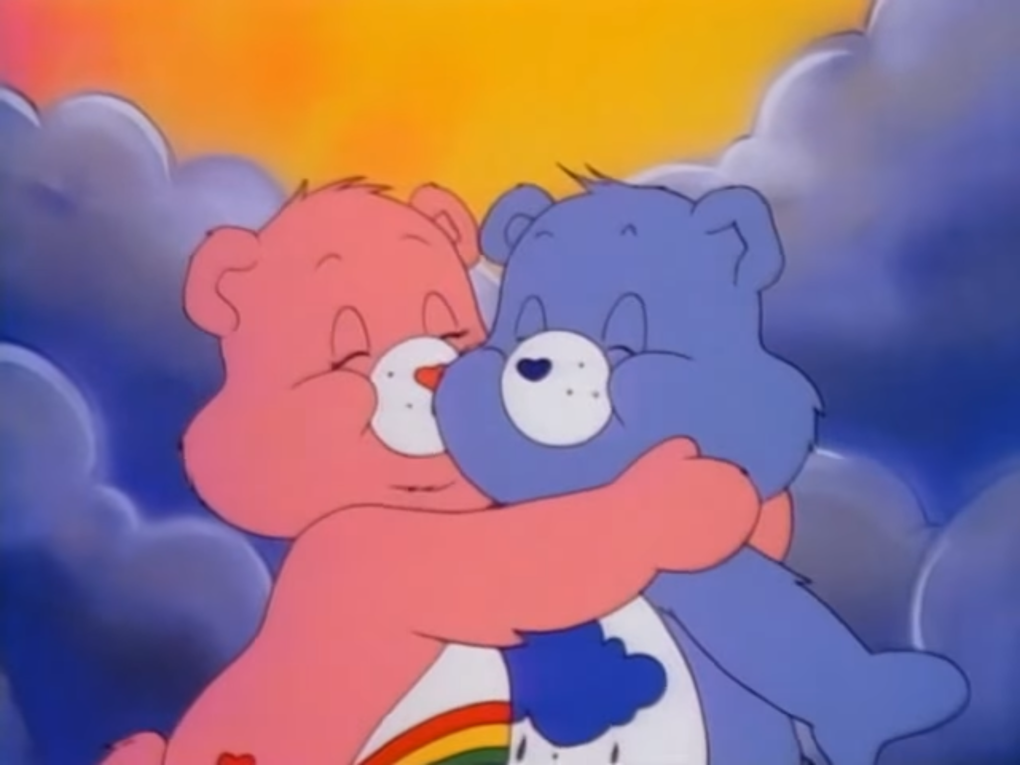 Cheer Bear Is Hugging Grumpy Bear by ThomasThePro360 on DeviantArt