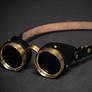 Steampunk brass goggles