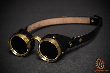 Steampunk brass goggles