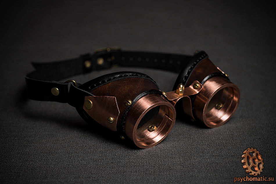 Copper steampunk goggles