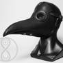 Black leather plague doctor mask