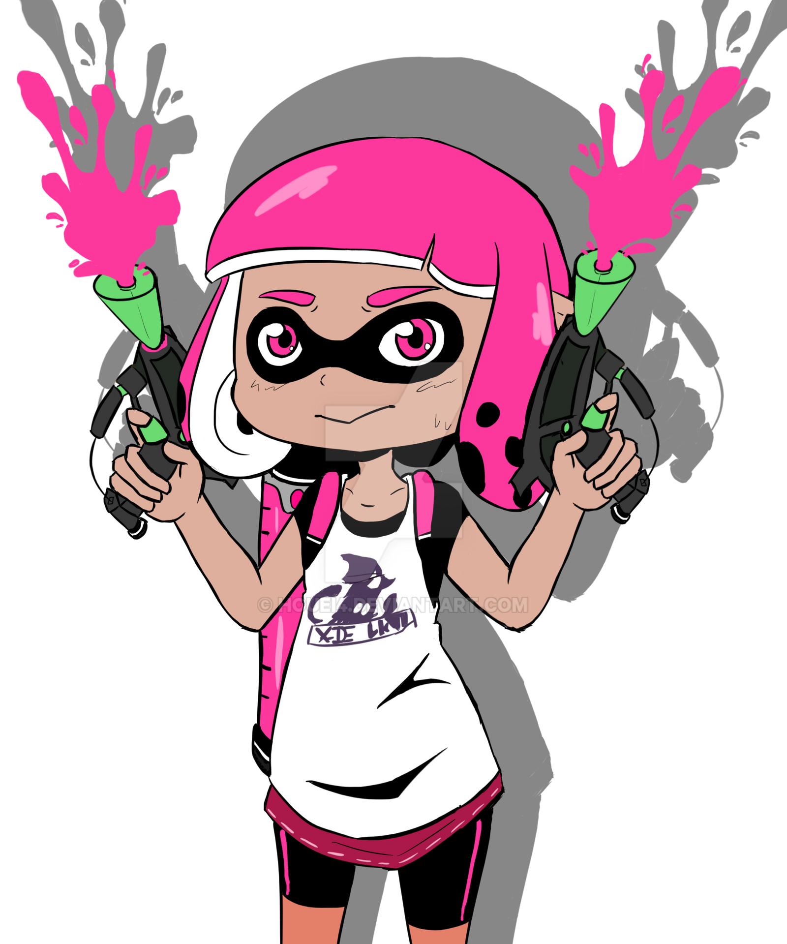 Pink Inkling Sitting Pink Inkling by Houei4 on DeviantArt