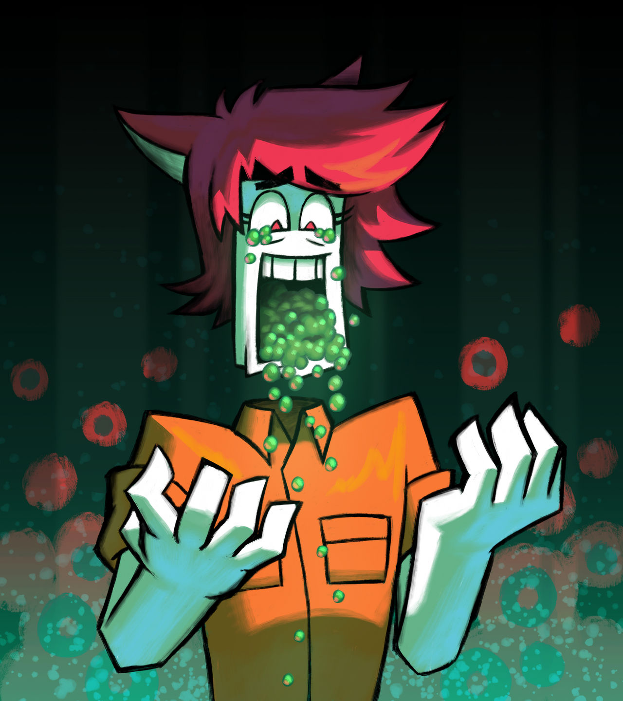 Please give me a whole tray of peas BLUEEEEH by Sinisteryy on DeviantArt