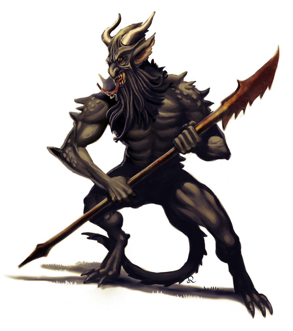 BEARDED DEVIL (Barbazu) Role: Elite Mooks PL 7 (105) STRENGTH 3 STAMINA 5 A...