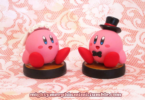 Commission:Customized Bride and Groom Kirby Amiibo