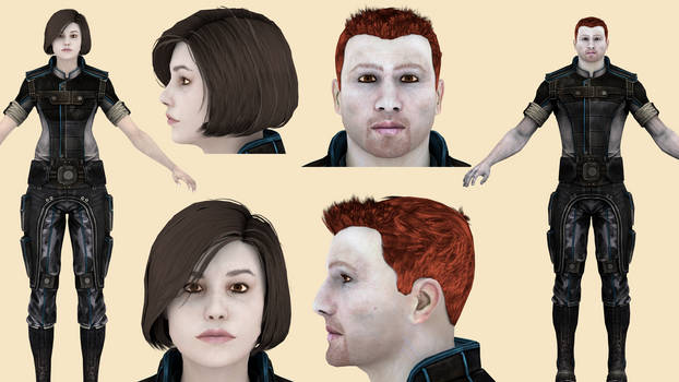 Download Gabby and Ken (Mass Effect 3) for Blender