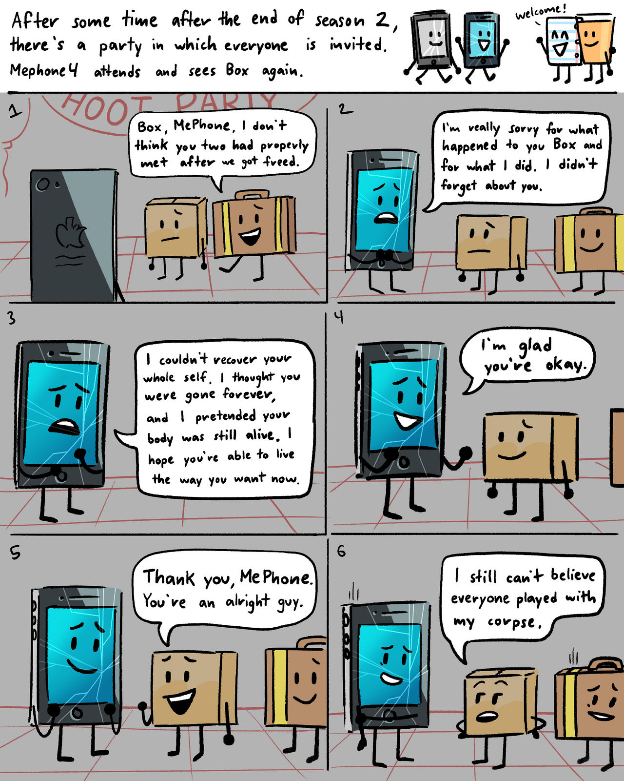 MePhone4 and Box // Inanimate Insanity fanart by AnizyArt on DeviantArt