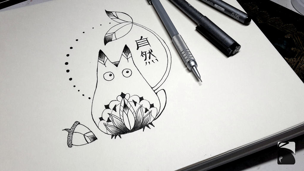 Geometric White Totoro Tattoo By Shioniart On Deviantart Geometric White Totoro Tattoo By Shioniart On Deviantart