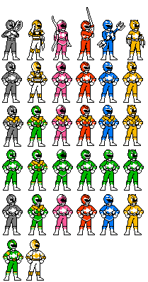 8-Bit Mighty Morphin Power Rangers (Updated) by SirPeaches on DeviantArt