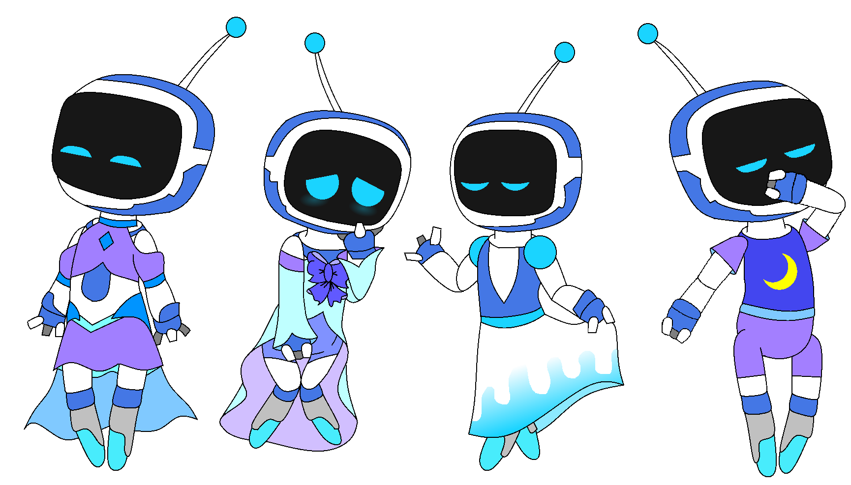 Astro Bot's Outfits by SandyKim on DeviantArt