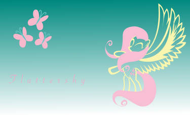 Simplified Fluttershy Wallpaper 1