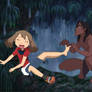 Tarzan tickles Mays foot (2)