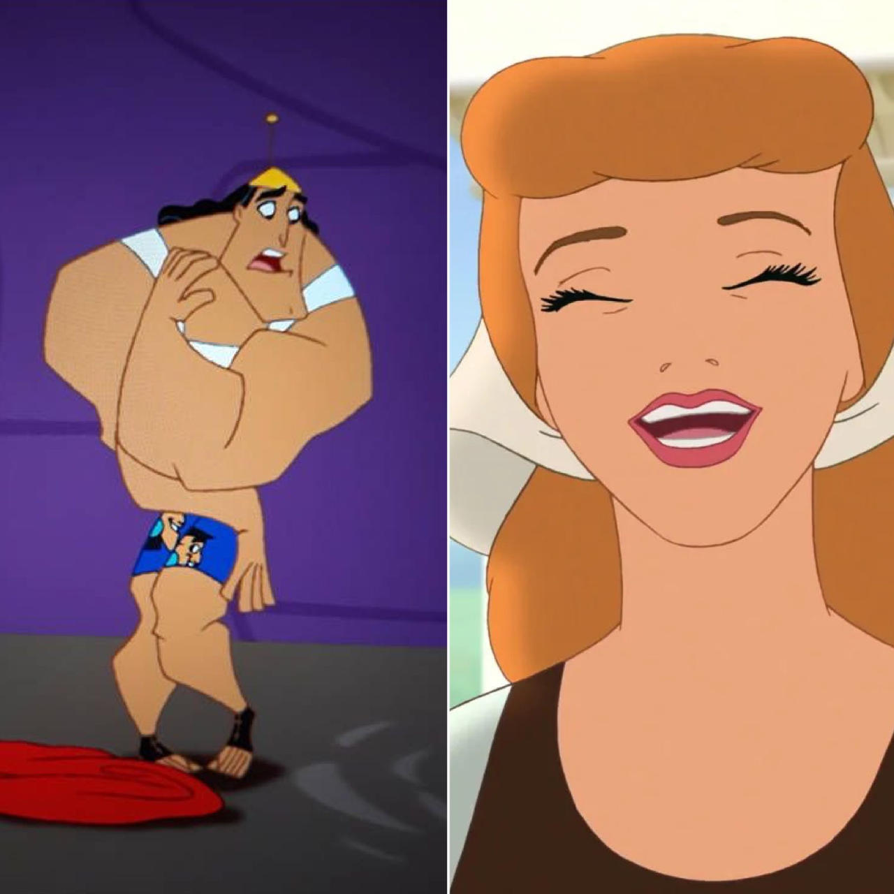 Cinderella laughs at Kronk in underwear by Disneywo on DeviantArt