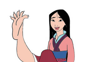 Mulan wiggles her toes