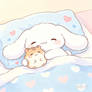 Cinnamoroll Sleeping Hug Hamster