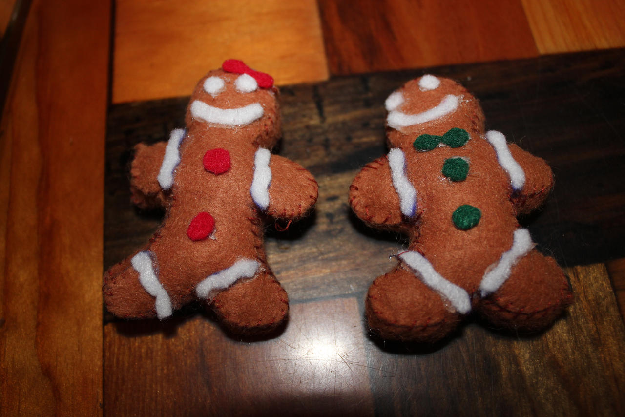 Felted Gingerbread People