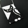 Bead loomed black and white cat - A HeatherCat