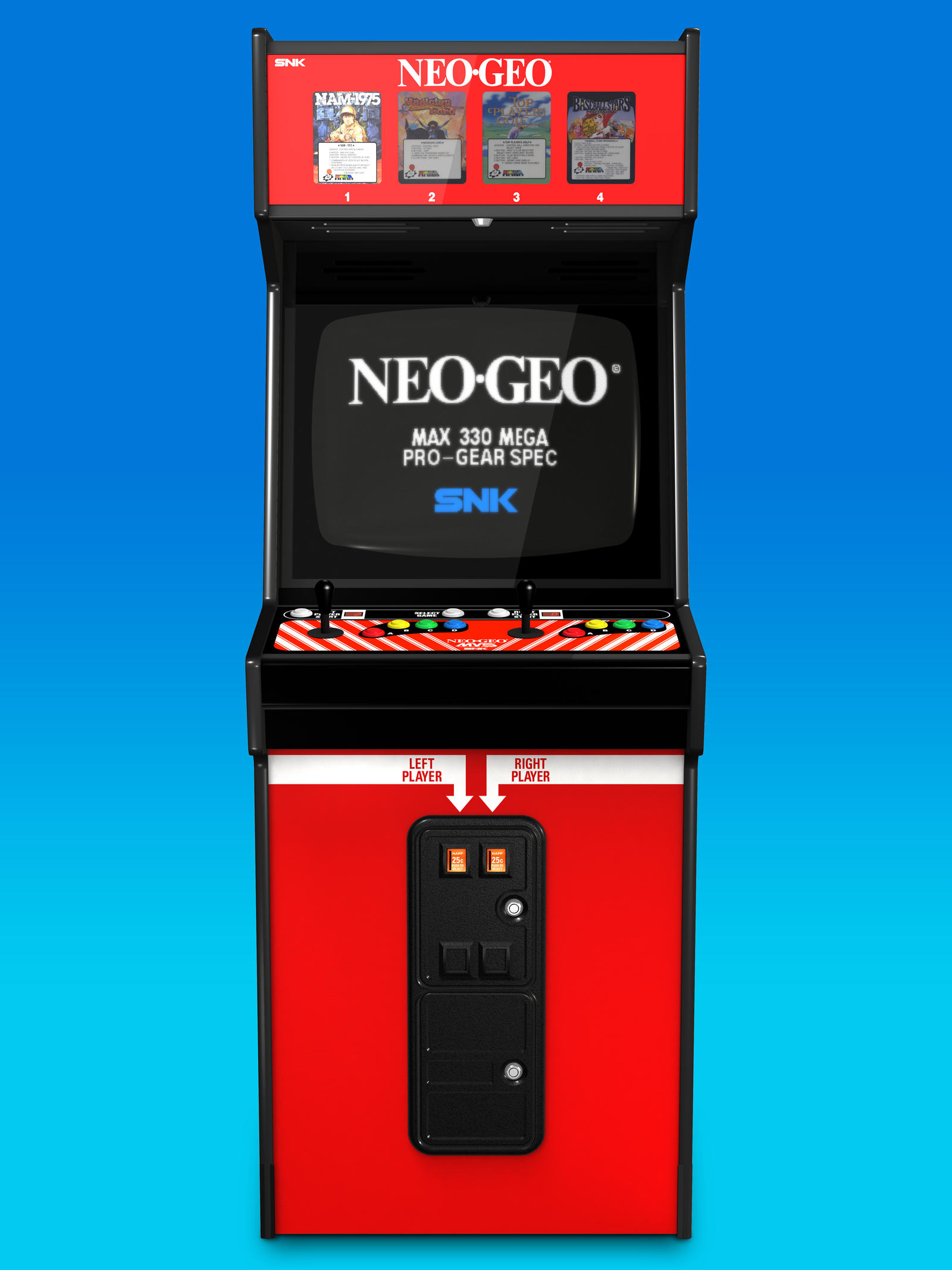 Big Red Neo Geo Cabinet 3d Model Front By Arcade Tv On Deviantart