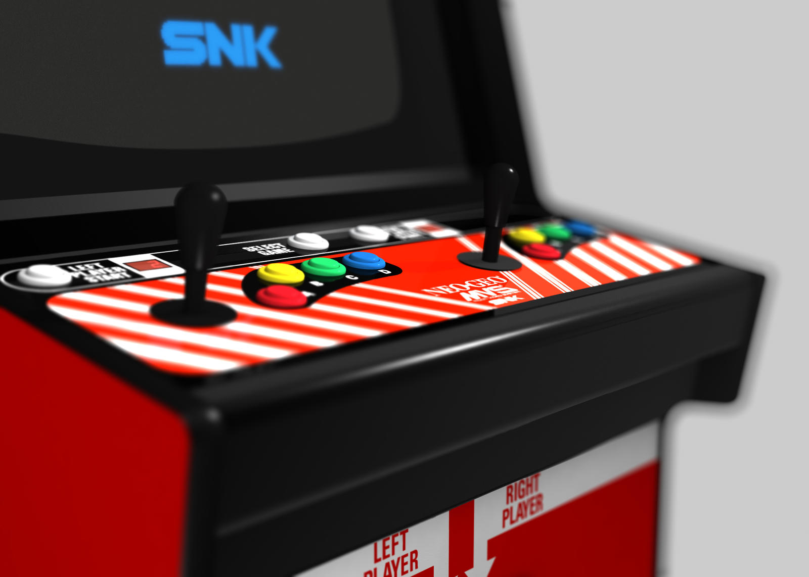 Neo Geo Mvs Cabinet Control Panel 3d By Arcade Tv On Deviantart