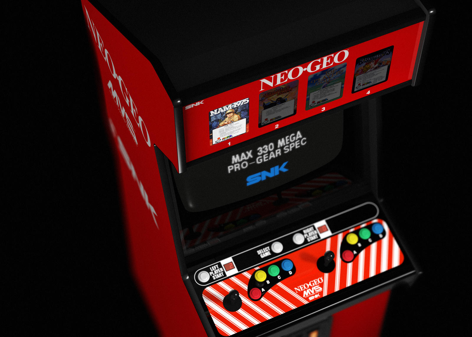 Neo Geo Mvs Cabinet 3d By Arcade Tv On Deviantart