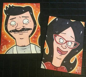 Sketchcard: Bob  Linda Belcher (Bob's Burgers)