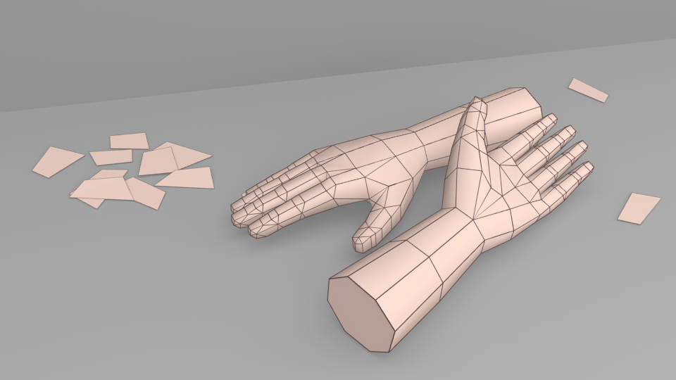 3D Anime Figure Base Hands