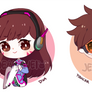 Fanart - D.Va + Tracer