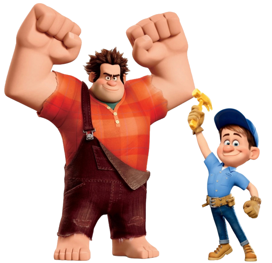 Wreck-It Ralph and Fix-it Felix Jr by garzaade000 on DeviantArt