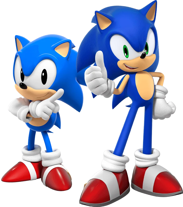 Sonic and classic Sonic by garzaade000 on DeviantArt