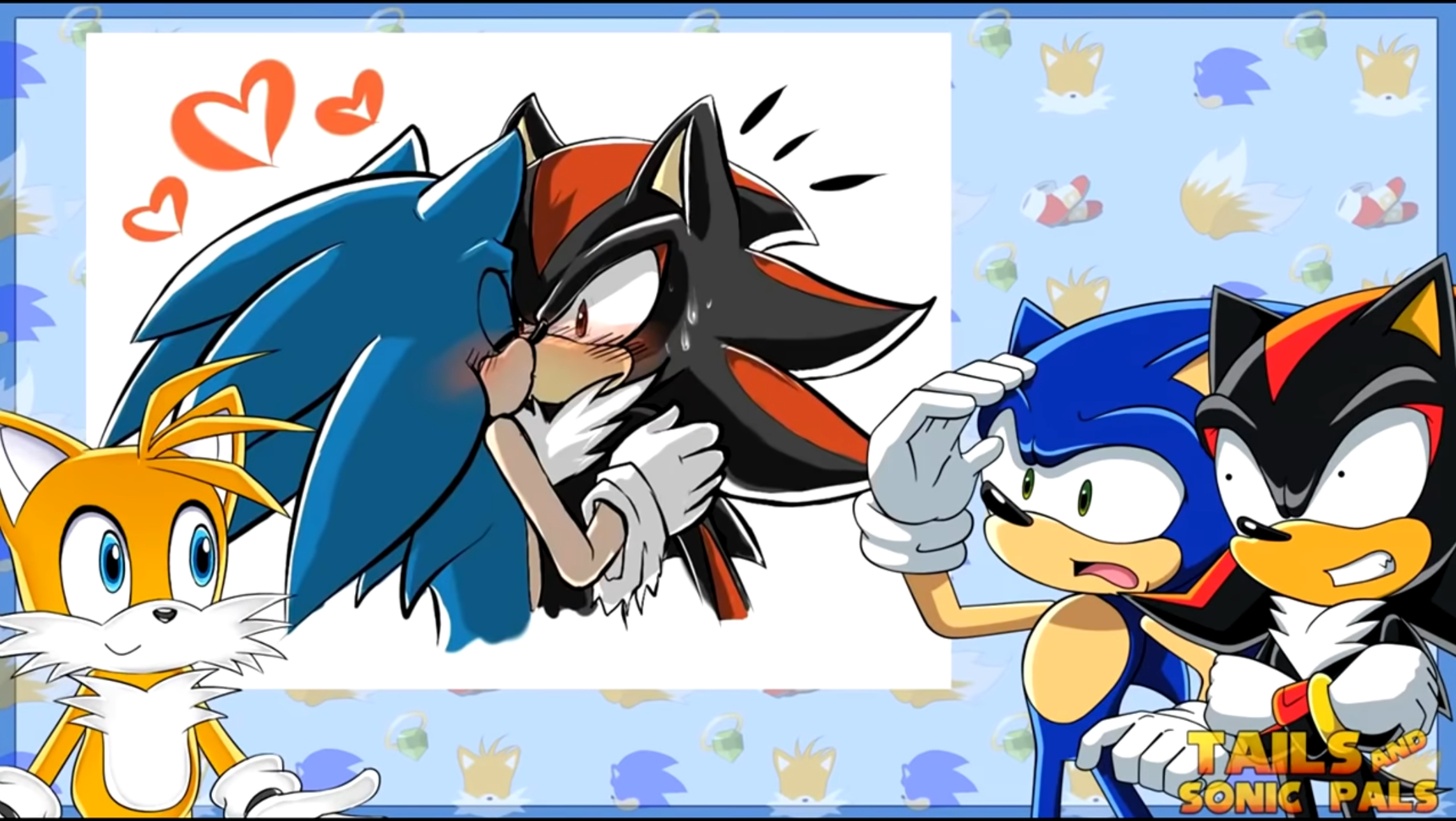 Tails and pals Sonic and shadow shocked at kissing by garzaade000 on ...
