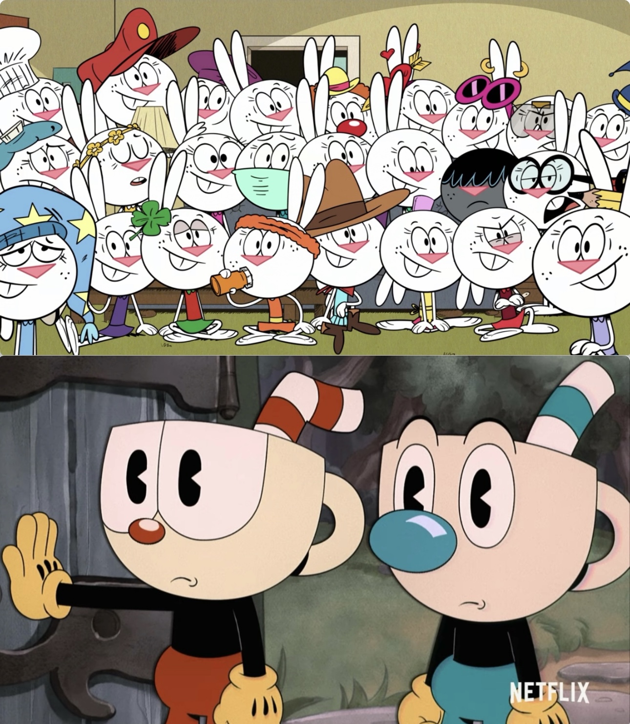 Loud Rabbits Characters Cuphead and Mugman meets Loud Rabbits by garzaade000 on DeviantArt