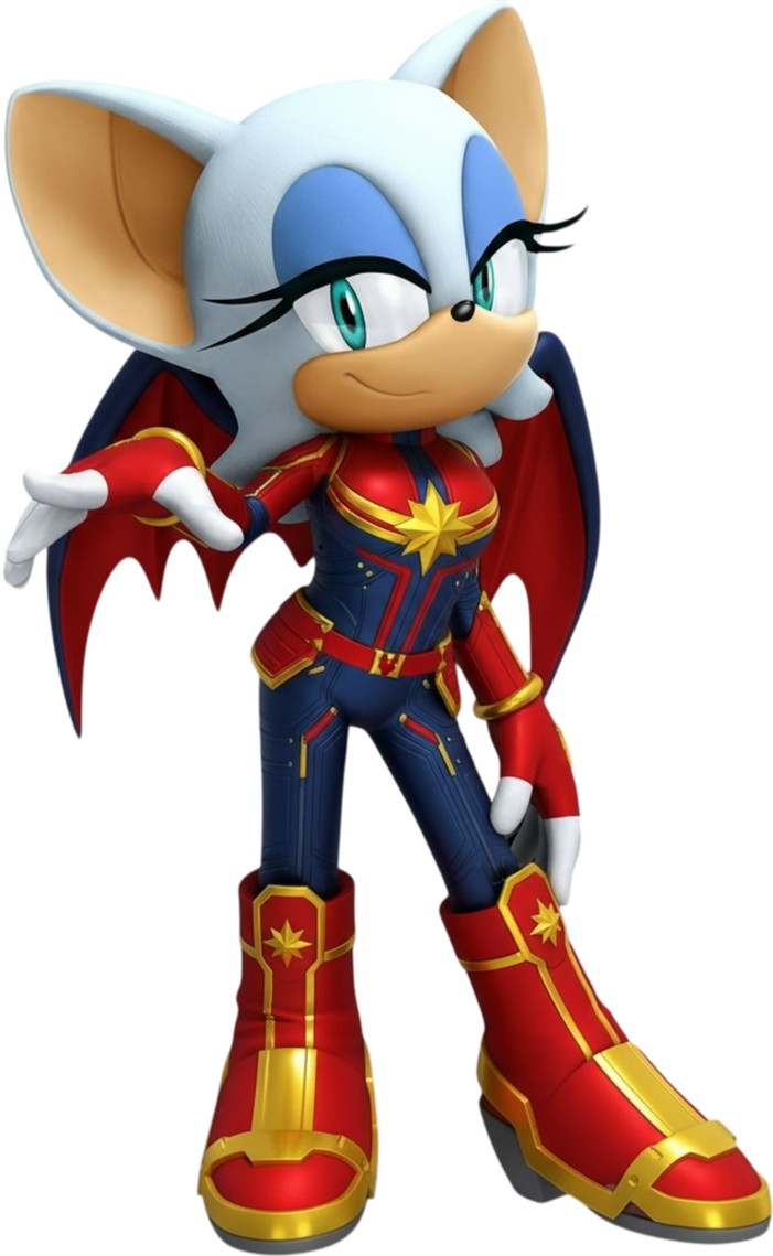 Rouge as Captain Marvel by garzaade000 on DeviantArt