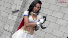 Superheroine bending steel