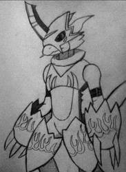 Flamedramon Drawing