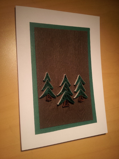 Quilling: fir trees