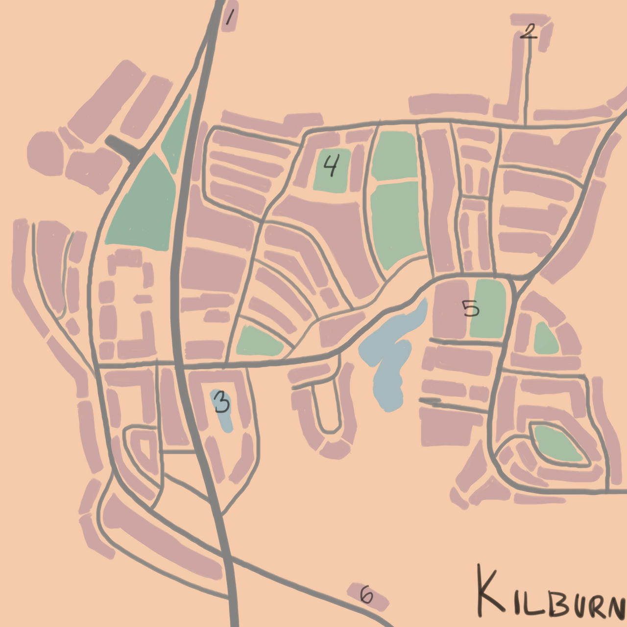 Kilburn Map by Plantmatsu on DeviantArt