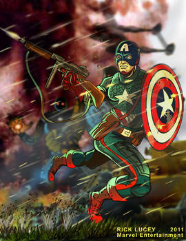 Captain America WWII Battle Scene