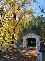 Covered bridge entrance